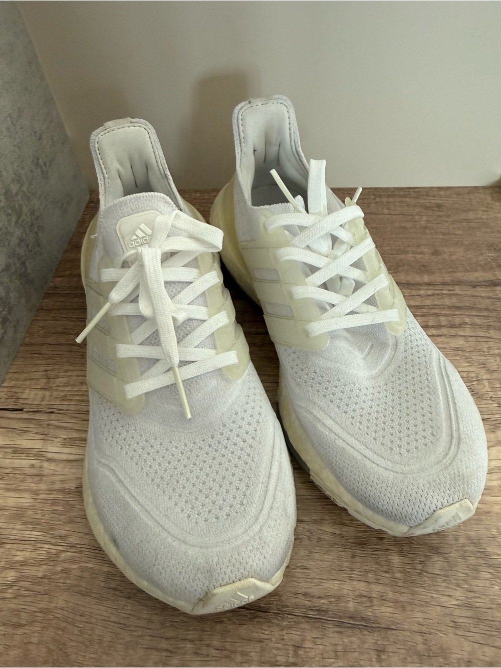 Adidas Ultraboost 21 Triple White Running Shoes FY0403 - Women's 7.5